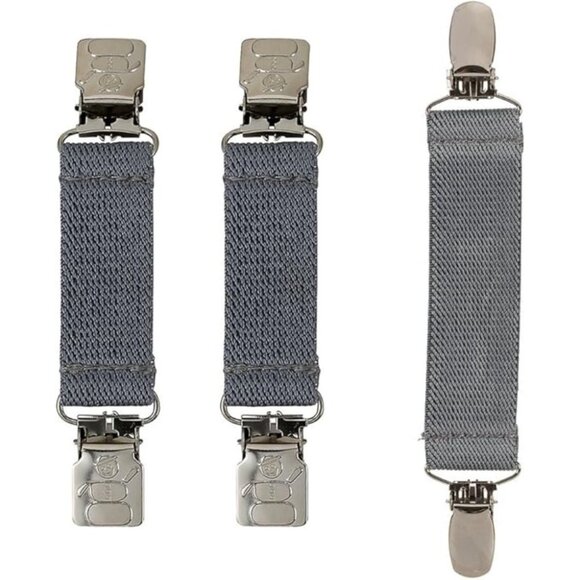 Hold’Em Mitten & Hat Clip Set Toddler Kids Sturdy Super Tight Grip - Grey - Picture 1 of 6